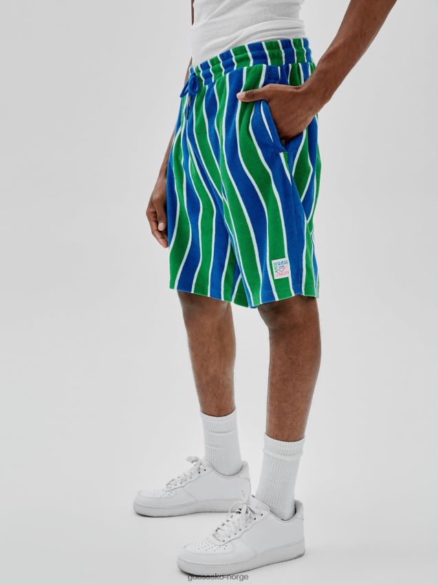 Guess grønn multistripet shorts grønn multi menn F0LJ80217