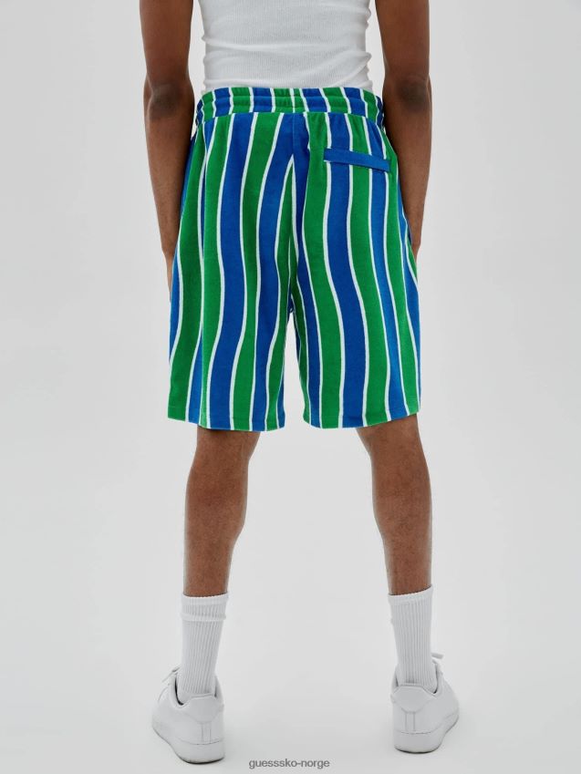 Guess grønn multistripet shorts grønn multi menn F0LJ80217