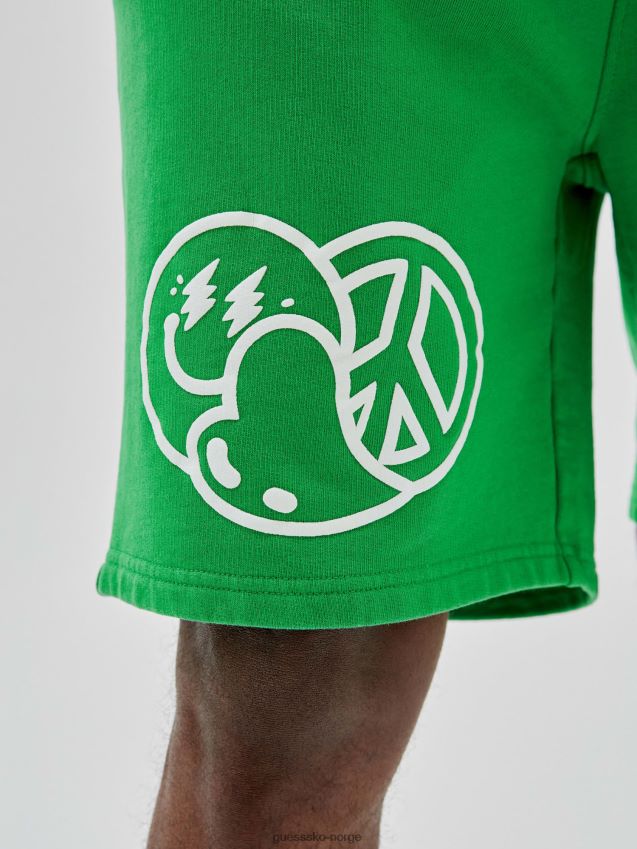 Guess grønn shorts med trykk foran grønn menn F0LJ80552