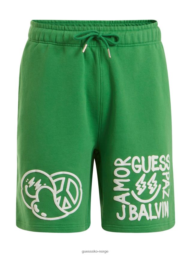 Guess grønn shorts med trykk foran grønn menn F0LJ80552