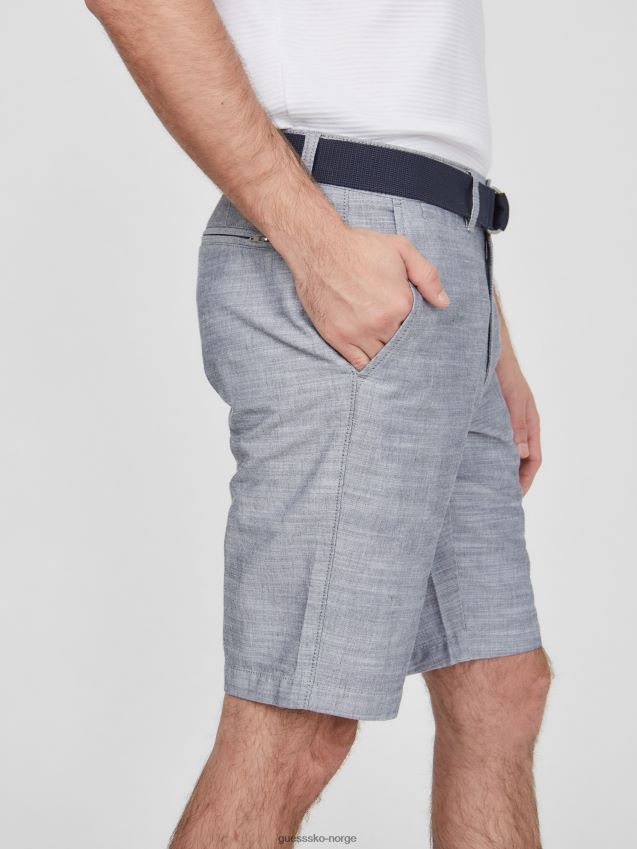 Guess indigo jeans culver belte-shorts indigo jeans menn F0LJ808372