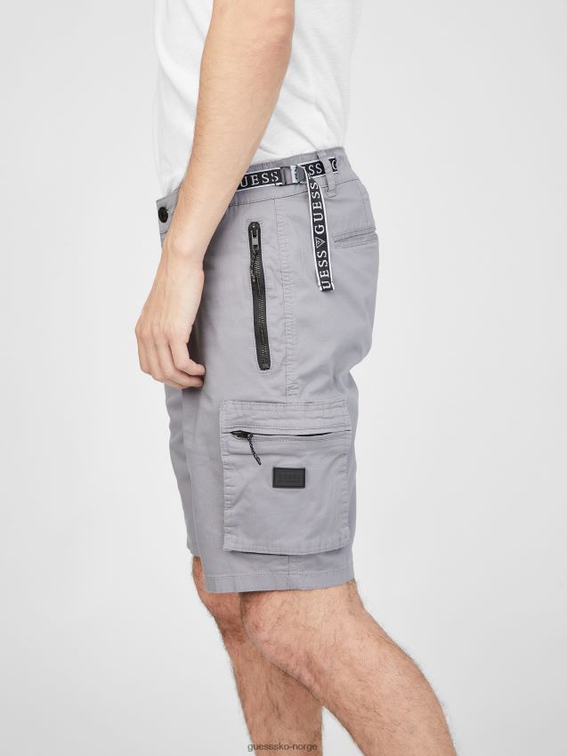Guess karius poplin shorts grå magnet grå magnet menn F0LJ808517
