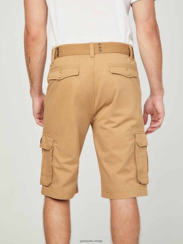 Guess karl cargo shorts lucky beige heldig beige menn F0LJ808373