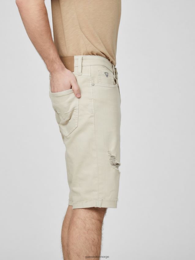 Guess khaki abby straight denimshorts kaki menn F0LJ808596
