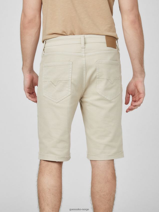 Guess khaki abby straight denimshorts kaki menn F0LJ808596