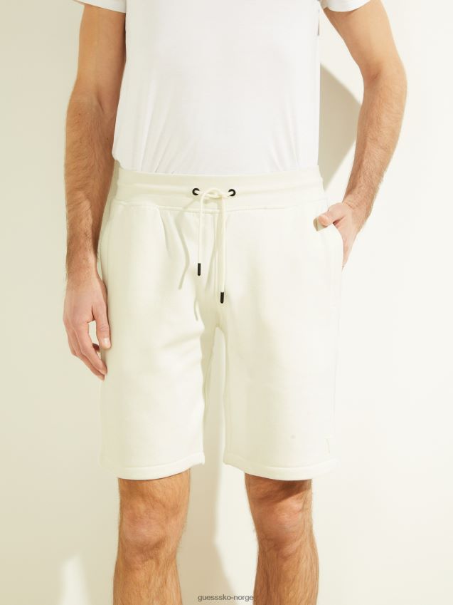 Guess øko aldwin shorts blanc/scuffy blank/skurete menn F0LJ8010677