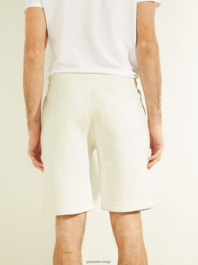 Guess øko aldwin shorts blanc/scuffy blank/skurete menn F0LJ8010677