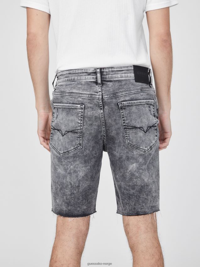 Guess øko quade shorts svart ødelegge svart ødelegge menn F0LJ808349