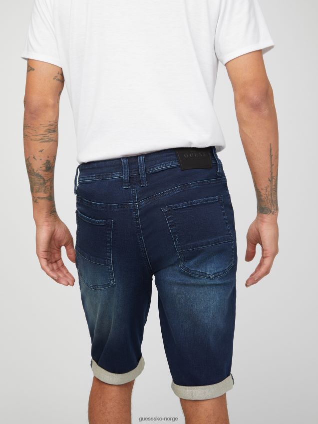 Guess lannie denimshorts med snøring mørk vask mørk vask menn F0LJ808230