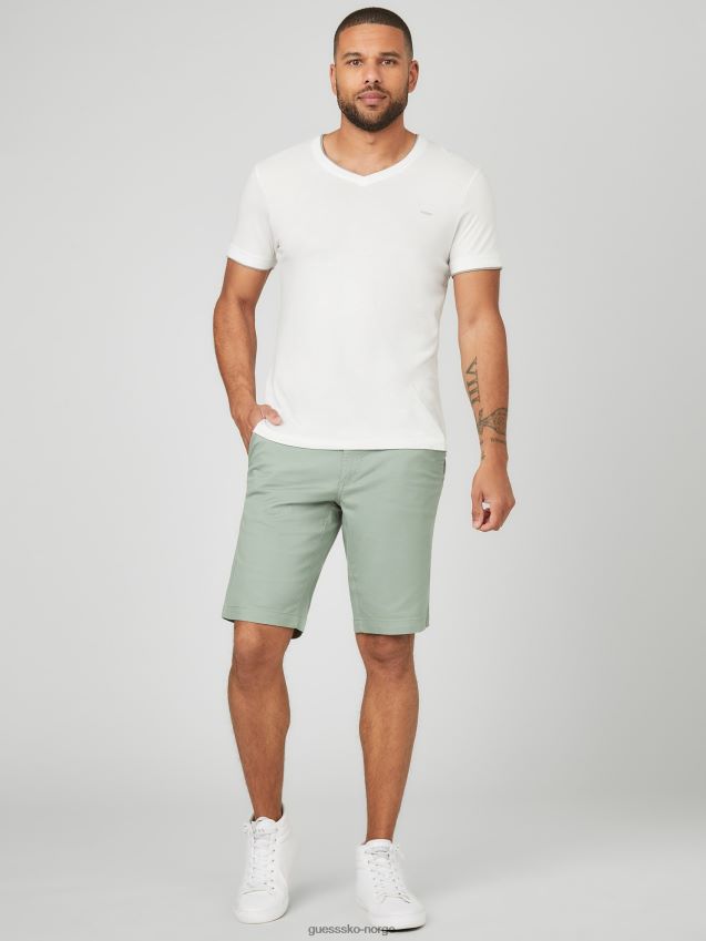 Guess lett smaragd abel stretch-shorts med flat front lys smaragd menn F0LJ808386