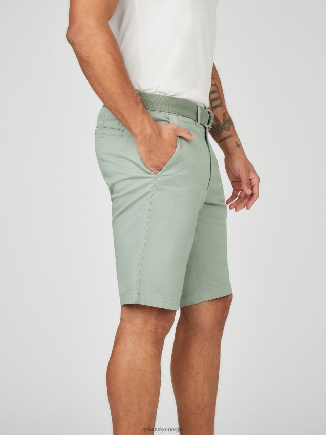 Guess lett smaragd abel stretch-shorts med flat front lys smaragd menn F0LJ808386