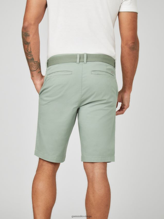 Guess lett smaragd abel stretch-shorts med flat front lys smaragd menn F0LJ808386