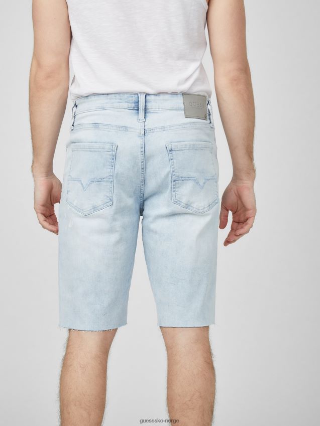 Guess light destroy wash clarke straight denim shorts lett ødelegge vask menn F0LJ808348
