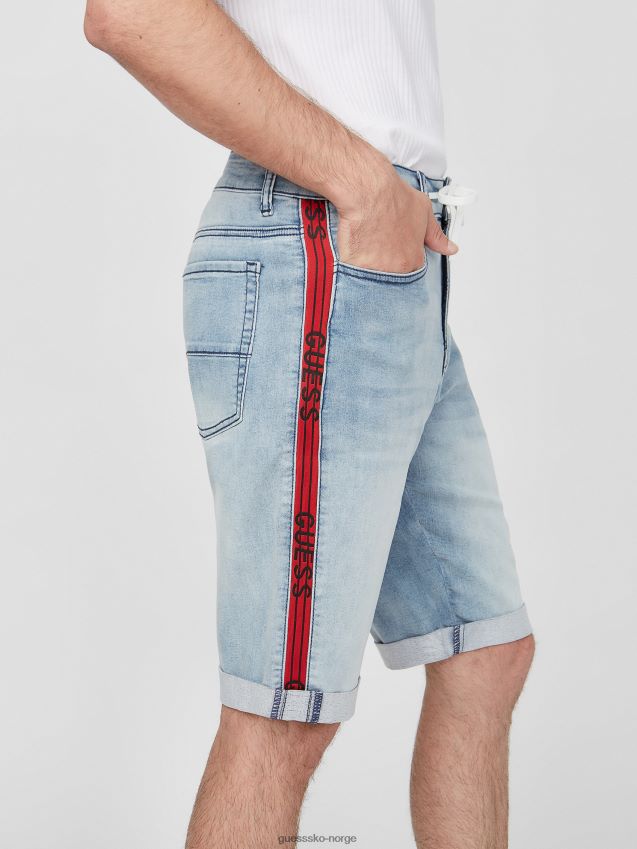 Guess light wash eco lancaster denimshorts lett vask menn F0LJ808560