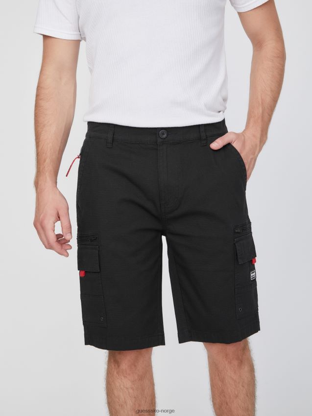 Guess pryer cargo-shorts kulsort kulsvart menn F0LJ808511