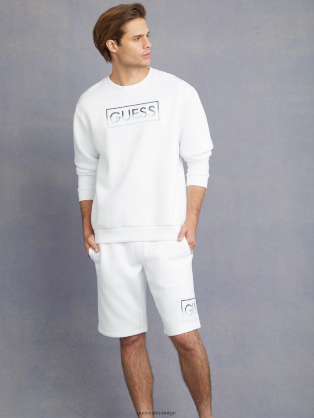 Guess ren hvit hartley strikkeshorts Ren hvit menn F0LJ808444