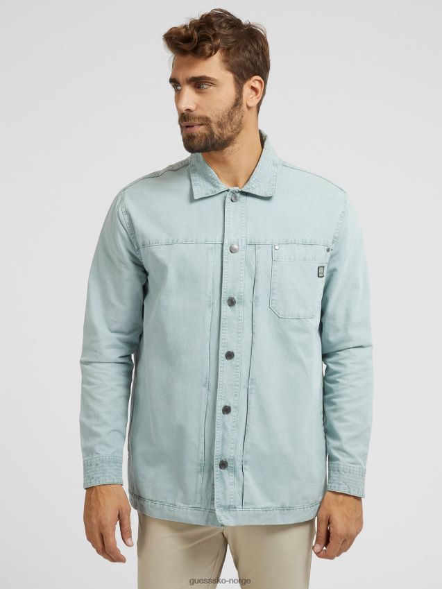 Guess Avslappet bruksskjorte grå grå menn F0LJ80578