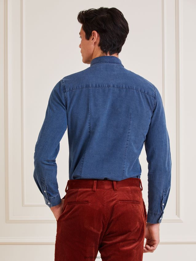 Guess blå marciano denimskjorte i slim fit blå menn F0LJ801332