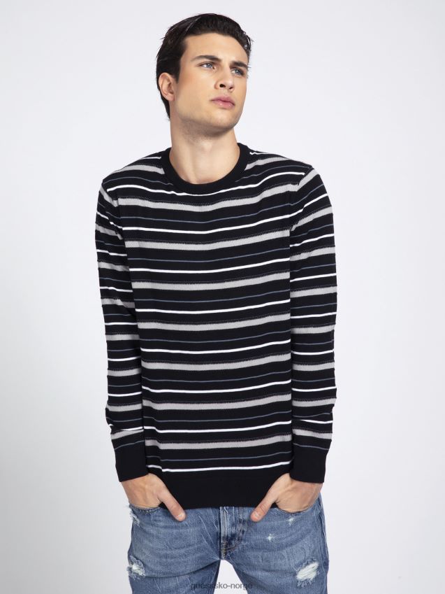 Guess blå multi bomullsgenser blå multi menn F0LJ801053