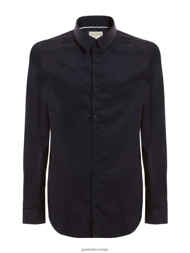 Guess blå skjorte med normal passform blå menn F0LJ80764