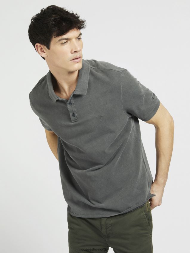 Guess broderi plagg farge polo svart svart menn F0LJ801193