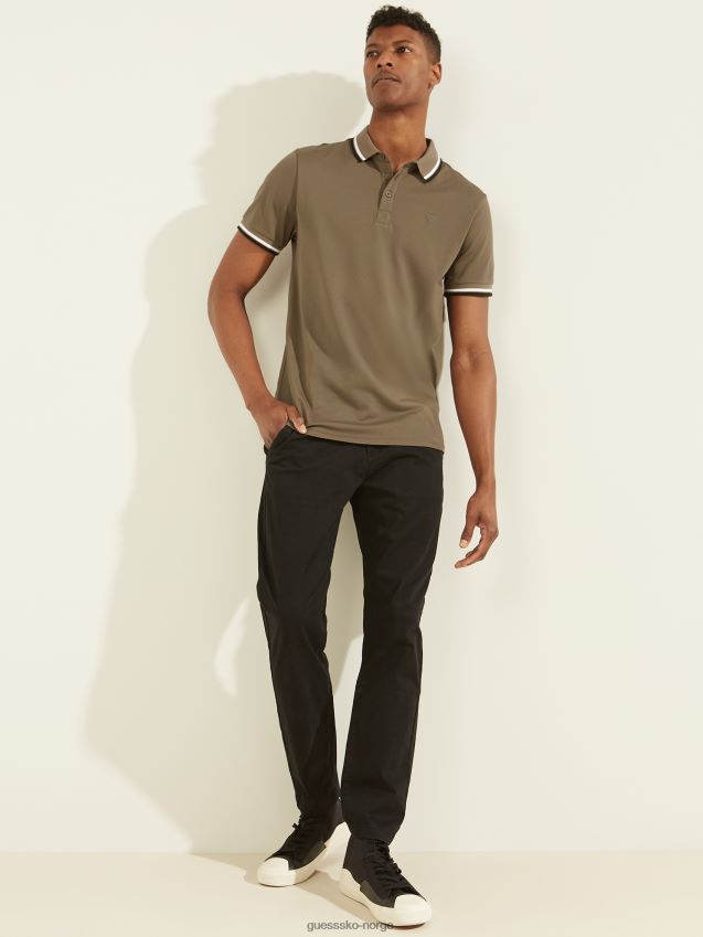 Guess carob sjokolade sports pique polo johannesbrødsjokolade menn F0LJ8010615