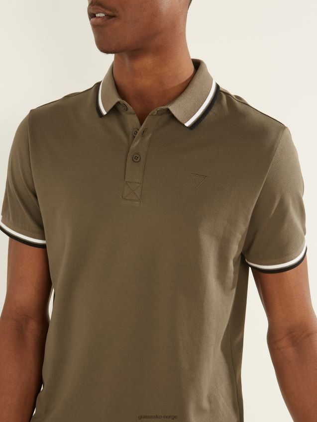 Guess carob sjokolade sports pique polo johannesbrødsjokolade menn F0LJ8010615