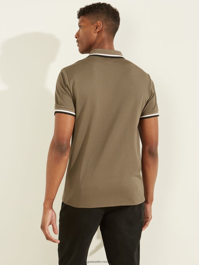 Guess carob sjokolade sports pique polo johannesbrødsjokolade menn F0LJ8010615