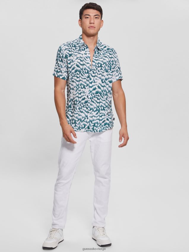 Guess chevron ikat øko rayon ikat-skjorte chevron ikat menn F0LJ8010634