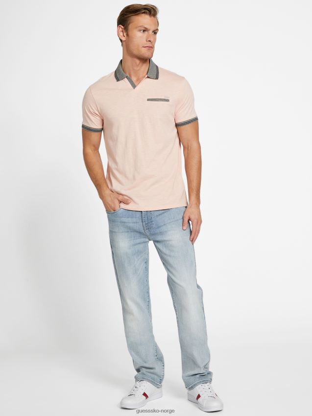Guess denver johnny pocket polo vapor rose damp steg menn F0LJ808138