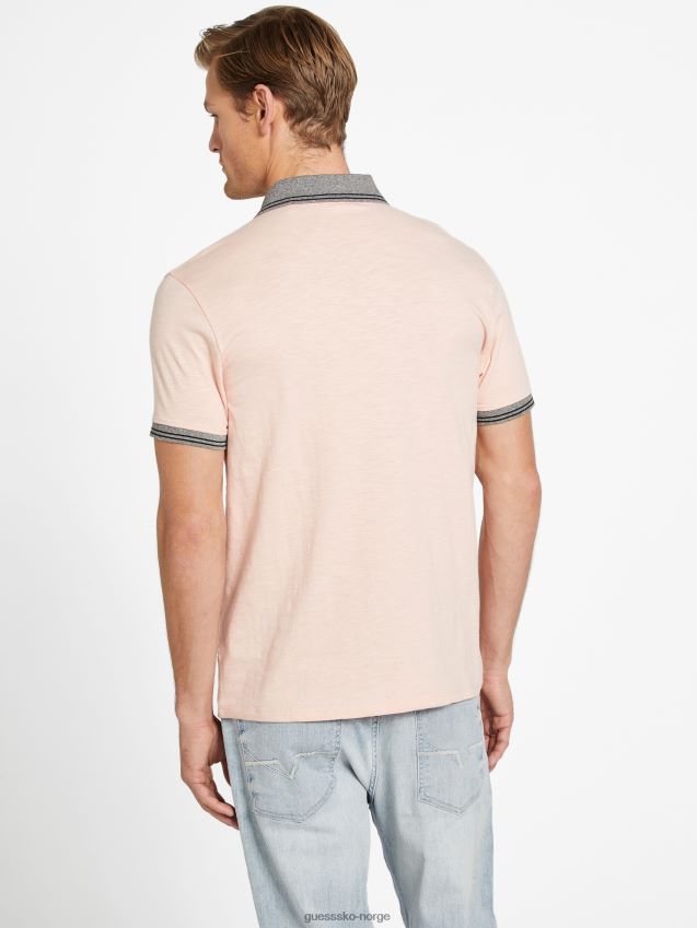Guess denver johnny pocket polo vapor rose damp steg menn F0LJ808138