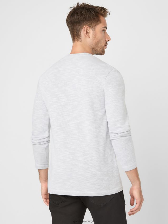 Guess dunston henley ren hvit Ren hvit menn F0LJ808257