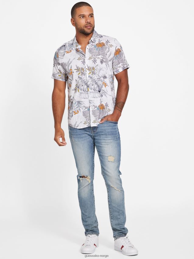 Guess eco morris tropisk skjorte overgangs camo overgangs camo menn F0LJ808571