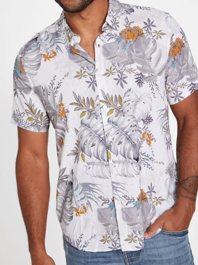 Guess eco morris tropisk skjorte overgangs camo overgangs camo menn F0LJ808571
