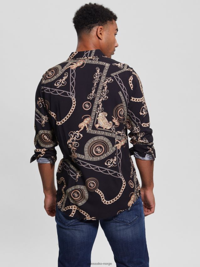 Guess eco quattro g skjorte quattro g print quattro g-trykk menn F0LJ8010494