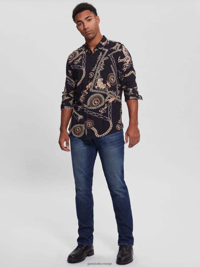 Guess eco quattro g skjorte quattro g print quattro g-trykk menn F0LJ8010494
