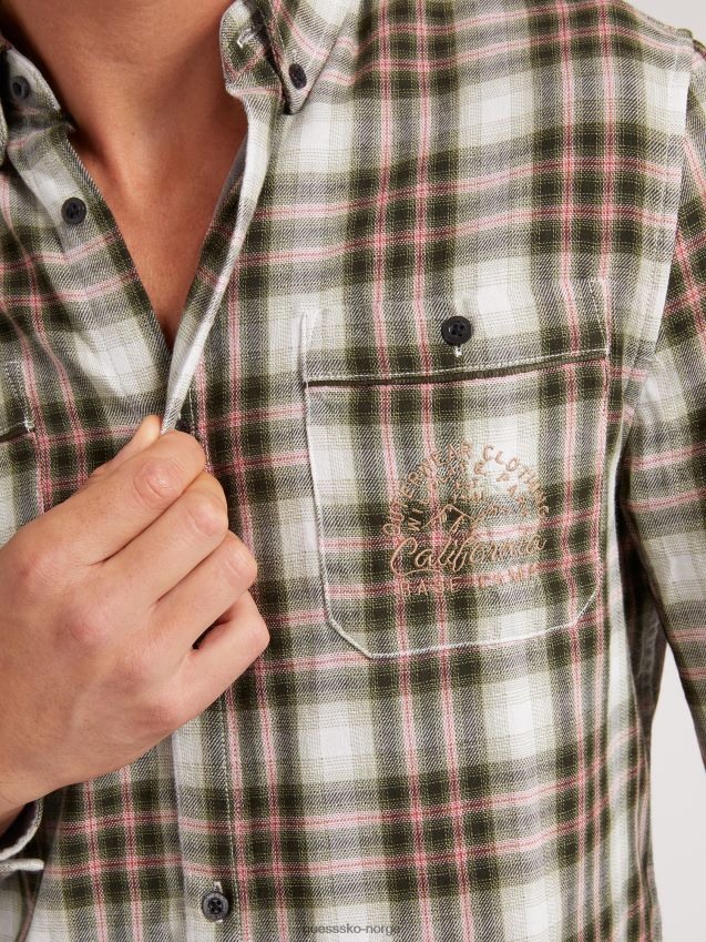 Guess flerfarget mønster makro rutete skjorte flerfarget mønster menn F0LJ801072