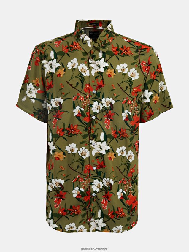 Guess floral fantasi all-over skjorte med blomstertrykk blomsterfantasi menn F0LJ801519