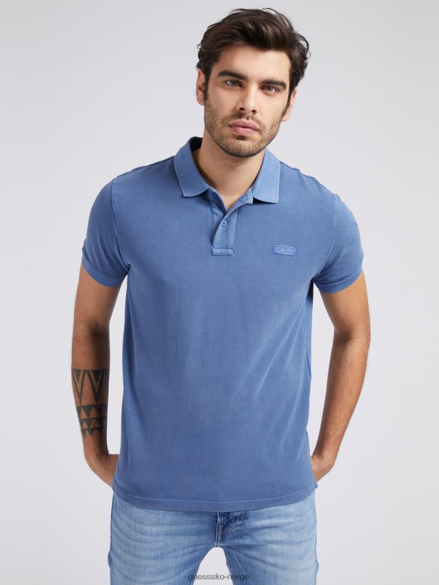 Guess front logo polo blå blå menn F0LJ801295