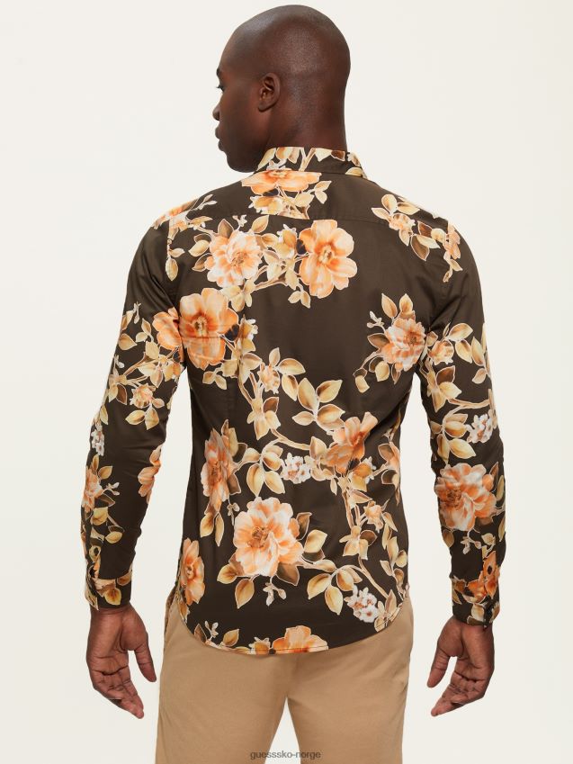 Guess grassland blomstertrykk grassland floral skjorte gressletter blomstertrykk menn F0LJ8010633