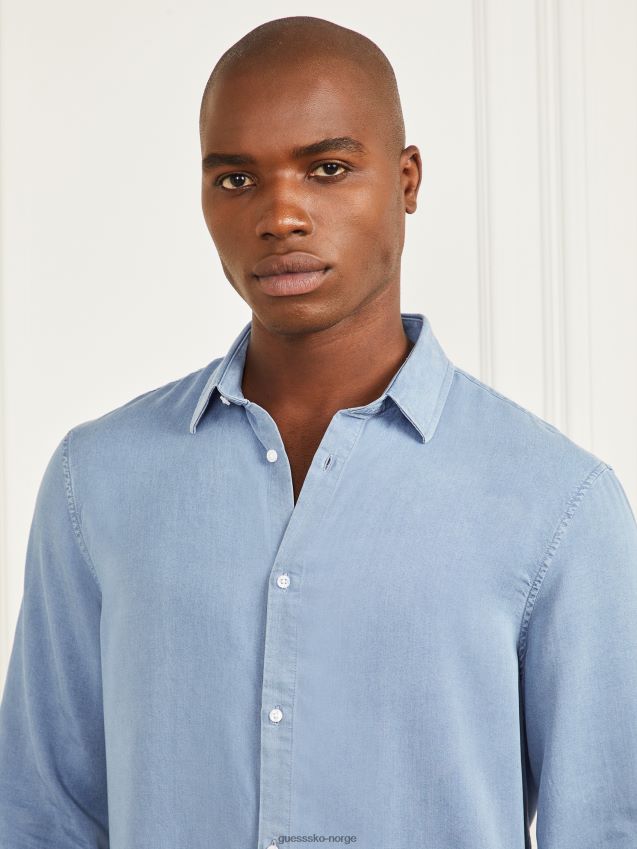 Guess joe hakk mansjettskjorte lett vask lett vask menn F0LJ8010718