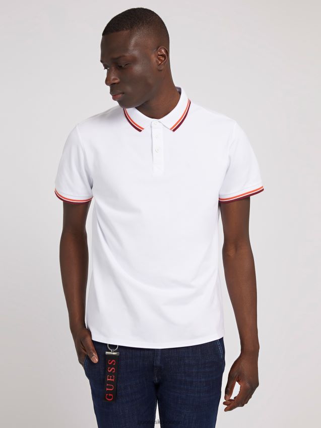 Guess klassisk polo hvit hvit menn F0LJ80317