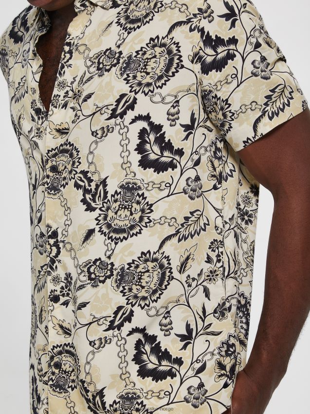 Guess øko rayon låst hageskjorte låst hage låst hage menn F0LJ8010587