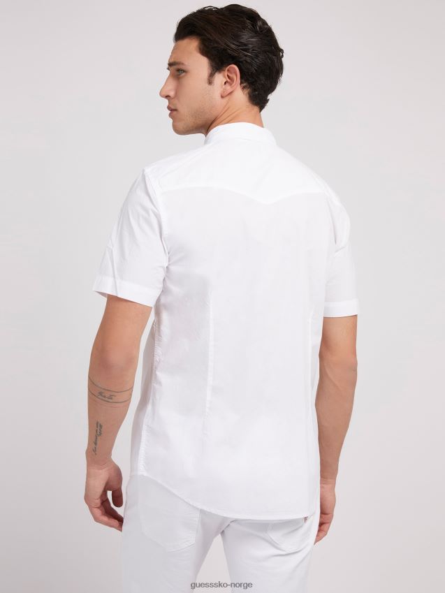 Guess kortermet skjorte hvit hvit menn F0LJ80482