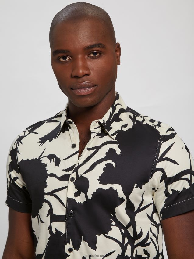 Guess luksuriøs skyggeskjorte med blomstertrykk skygge blomsterprint menn F0LJ8010598