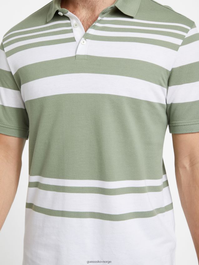 Guess lys smaragd multi willie stripete polo lys smaragd multi menn F0LJ808605