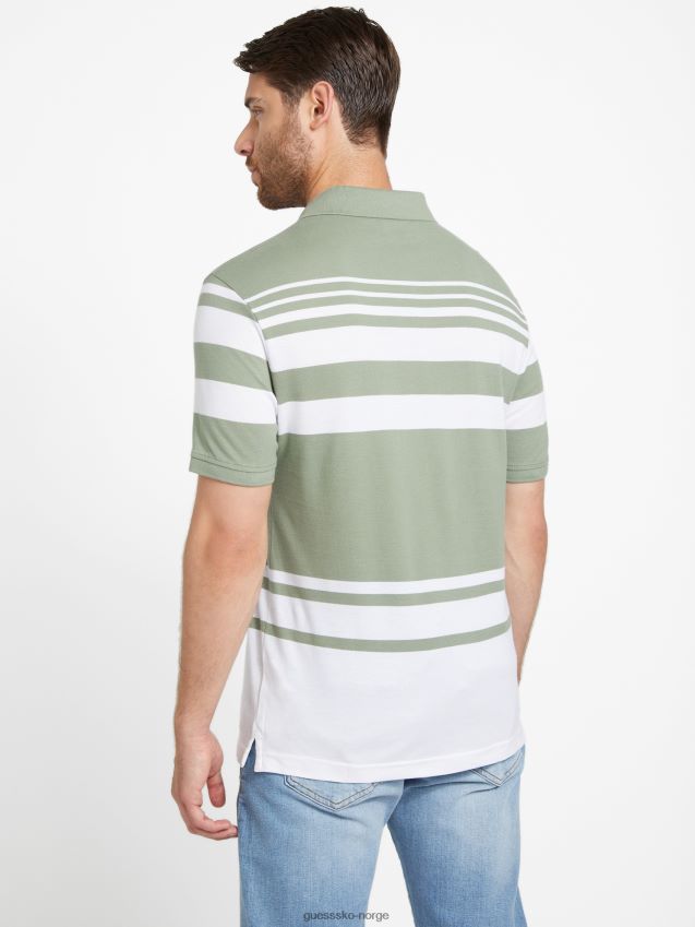 Guess lys smaragd multi willie stripete polo lys smaragd multi menn F0LJ808605