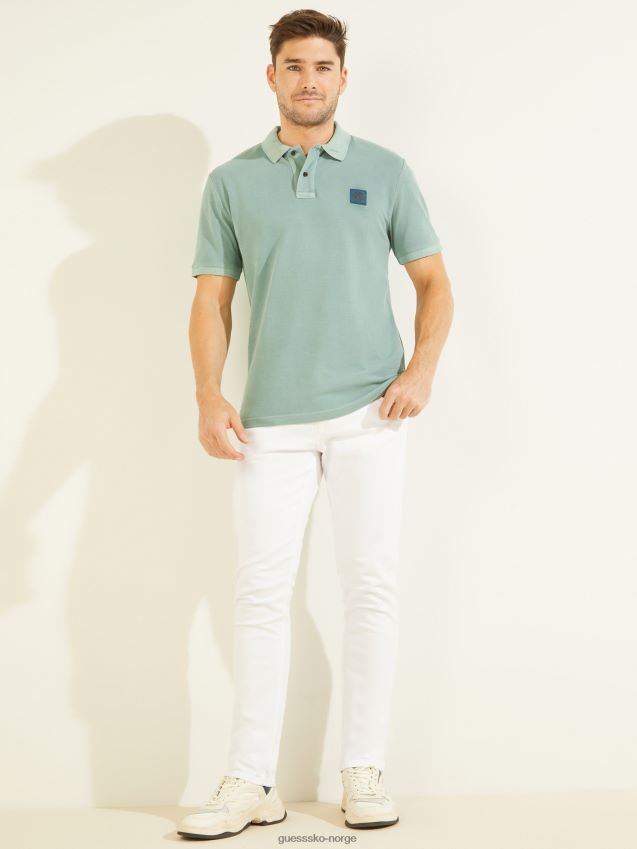 Guess mørk jade vasket polo mørk jade menn F0LJ8010457