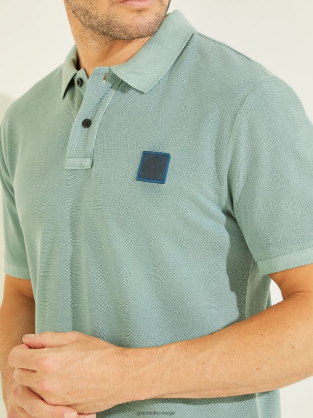 Guess mørk jade vasket polo mørk jade menn F0LJ8010457