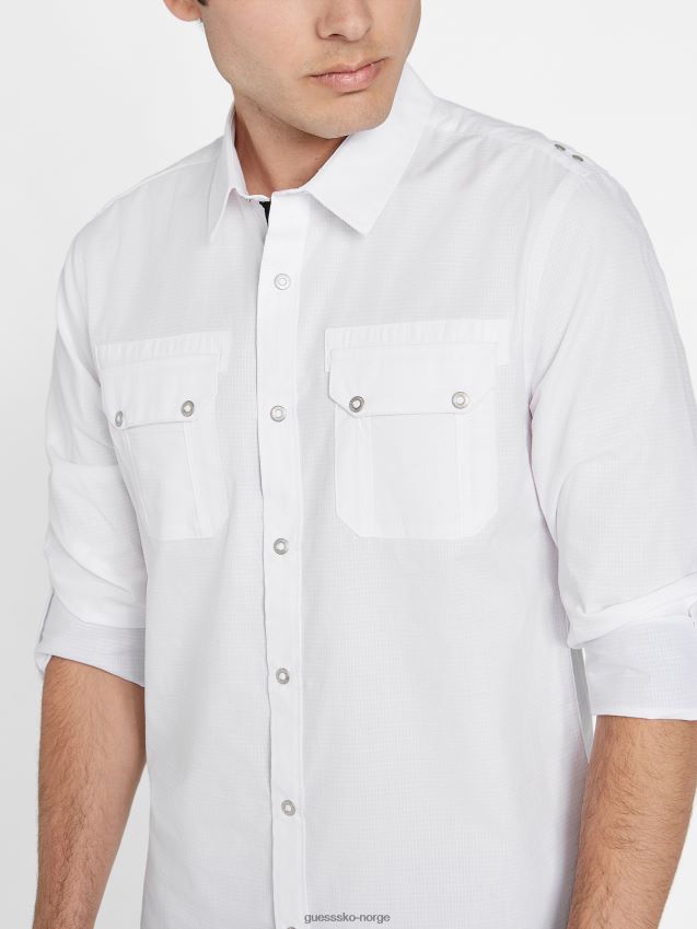 Guess marco skjorte ren hvit Ren hvit menn F0LJ808259